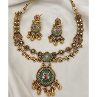 Jewel Addiction Designer Pota Stone and Pearl Elegant Necklace Set