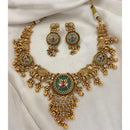 Jewel Addiction Traditional Elephant Motif Pota Stone Necklace