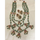 Jewel Addiction  Designer Pota Stone and Pearl Elegant Necklace Set