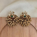 Jewel Addiction Royal Peacock Pota Stone And Pearl Stud Earrings