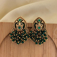 Jewel Addiction Pota Stone And Pearl Cluster Dangler Earrings