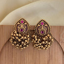 Jewel Addiction Pota Stone And Pearl Cluster Dangler Earrings