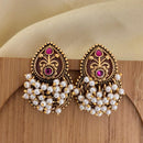 Jewel Addiction Pota Stone And Pearl Cluster Dangler Earrings