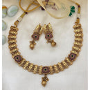Jewel Addiction Designer Pota Stone And Pearl Necklace Set