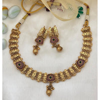 Jewel Addiction Designer Pota Stone And Pearl Necklace Set