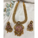 Jewel Addiction Designer Pota Stone And Pearl Necklace Set