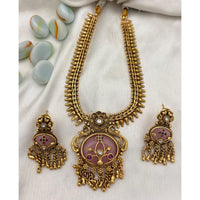 Jewel Addiction Designer Pota Stone And Pearl Necklace Set
