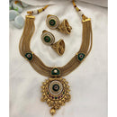 Jewel Addiction Designer Pota Stone And Pearl Necklace Set