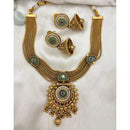 Jewel Addiction Designer Pota Stone And Pearl Necklace Set