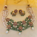 Jewel Addiction Designer Pota Stone Beads And Pearl Necklace Set
