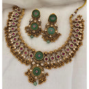 Jewel Addiction Designer Pota Stone And Pearl Necklace Set