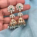 Jewel Addiction Polki Kundan Stone And Beads Designer Jhumki Earrings