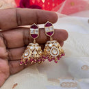 Jewel Addiction Polki Kundan Stone And Pearl Designer Jhumki Earrings