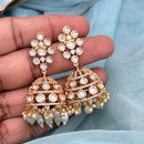 Jewel Addiction Polki Kundan Stone And Beads Designer Jhumki Earrings