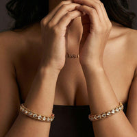 Jewel Addiction Designer Polki Kundan Stone Bangle Set