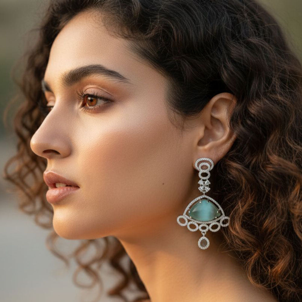 Jewel Addiction Glamorous American Diamond Dangler Earrings