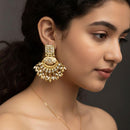 Jewel Addiction Designer Pota Stone And Pearl Dangler Earrings