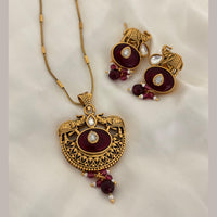 Jewel Addiction Pota Stone And Pearl Designer Pendant Set
