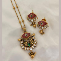 Jewel Addiction Pota Stone And Pearl Designer Pendant Set
