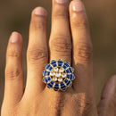 Jewel Addiction Royal Look Polki Kundan  Designer Finger Ring