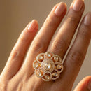 Jewel Addiction Elegant  Pota Stone And Austrian Designer Finger Ring