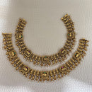 Jewel Addiction Traditional Antique-Finish Elephant  Motifs  Anklets