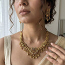 Jewel Addiction Premium Pota Stone Beads And Pearl Necklace Set