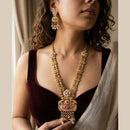 Jewel Addiction Premium Pota Stone And Pearl Necklace Set