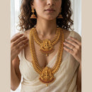 Jewel Addiction Twin Grace Pota Stone And Pearl Temple Double Necklace Set