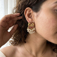 Jewel Addiction Royal Pota Stone Pearl Stud Earrings