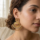 Jewel Addiction Pota Stone And Pearl Cluster Dangler Earrings
