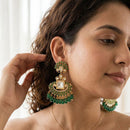 Jewel Addiction Designer Polki Kundan Stone And Beads Dangler Earrings