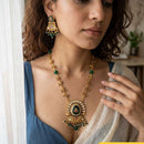 Jewel Addiction Premium Pota Stone Beads And Pearl Necklace Set