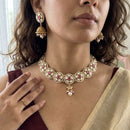 Jewel Addiction Luxury Pota Stone And Pearl Necklace Set