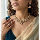 Jewel Addiction Luxury Pota Stone And Pearl Necklace Set