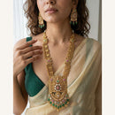 Jewel Addiction Luxury Pota Stone And Pearl Necklace Set