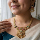 Jewel Addiction Luxury Pota Stone And Pearl Necklace Set
