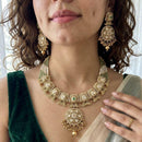 Jewel Addiction Luxury Pota Stone And Pearl Necklace Set