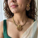 Jewel Addiction Elegance Elephant Pota Stone And Pearl Necklace Set