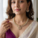Jewel Addiction Elegance Pota Stone And Pearl Necklace Set
