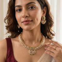 Jewel Addiction Elegance Pota Stone And Pearl Necklace Set