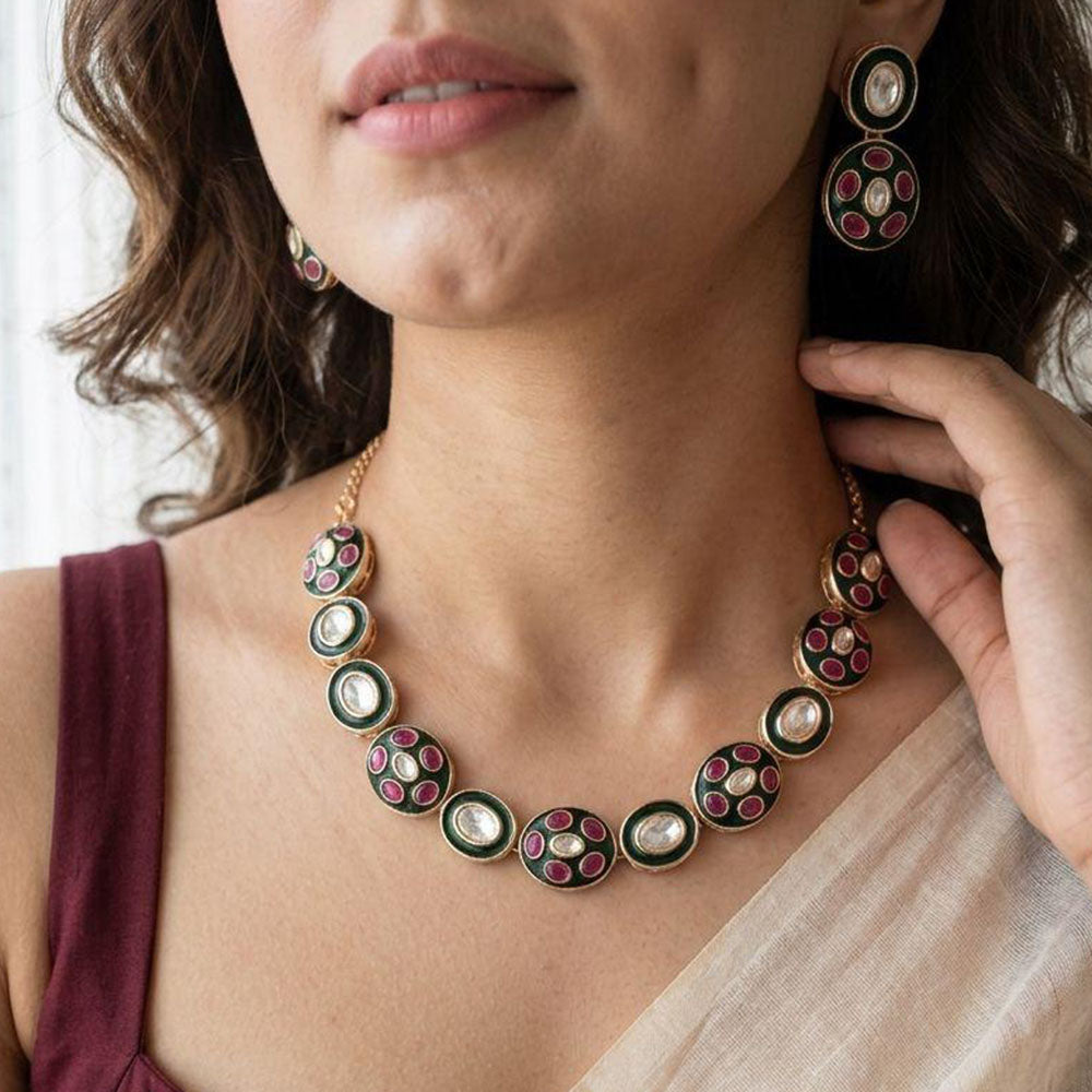Jewel Addiction Elegance Pota Stone Necklace Set