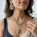 Jewel Addiction Royal Polki Kundan Stone Necklace Set
