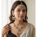 Jewel Addiction Royal Polki Kundan Stone Necklace Set