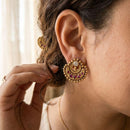 Jewel Addiction Royal Pota Stone Pearl Stud Earrings