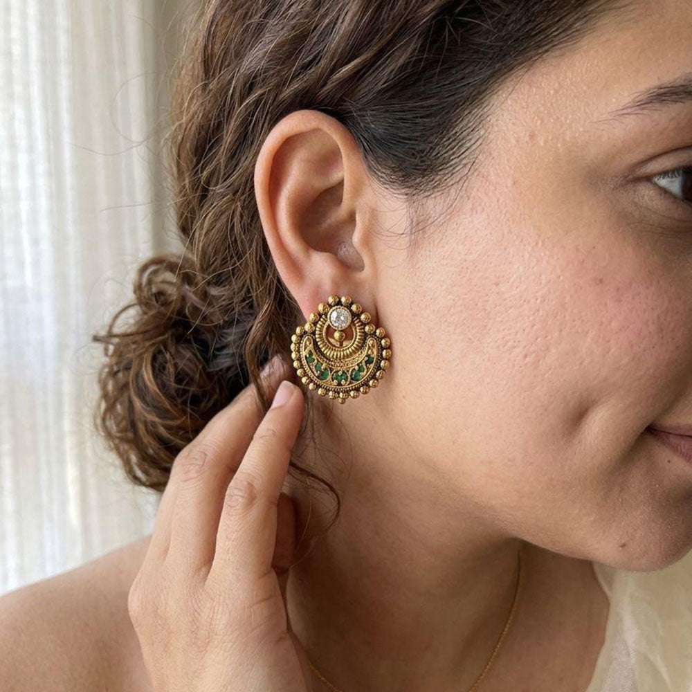 Jewel Addiction Royal Pota Stone Pearl Stud Earrings