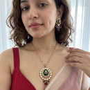 Jewel Addiction Elegant Pota Stone And Beads Chain Pendant Set for Women