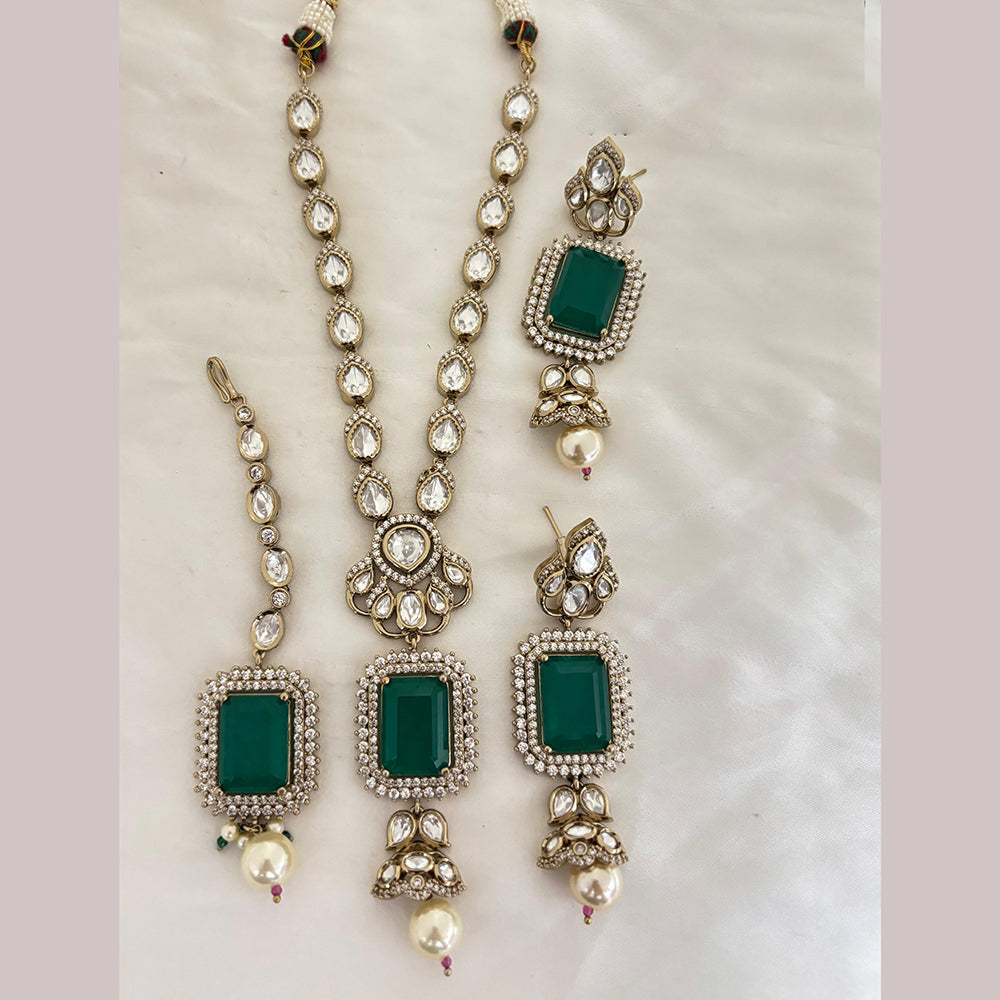 Jewel Addiction Royal Polki Kundan Stone And Beads Necklace Set