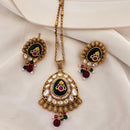 Jewel Addiction Pota Stone And Pearl Designer Pendant Set