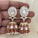 Jewel Addiction Designer Polki Kundan Stone And Beads Jhumki Earrings